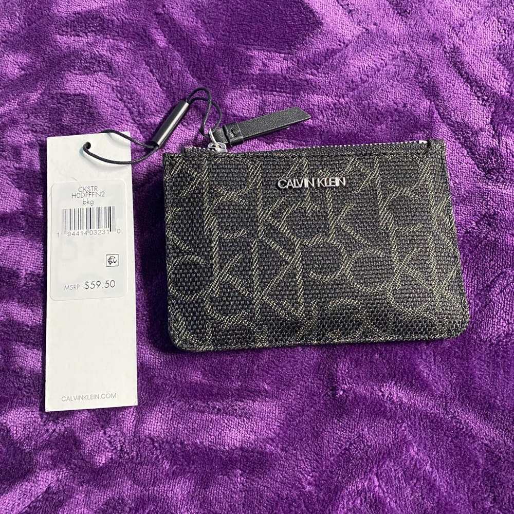 Offset Monogram Logo Key Fob Card Case